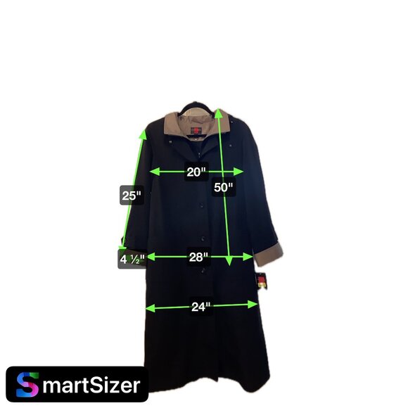 NWT Gallery Womens Trench Raincoat Sz Med Removable Hood Water Resistant Black - Picture 6 of 15